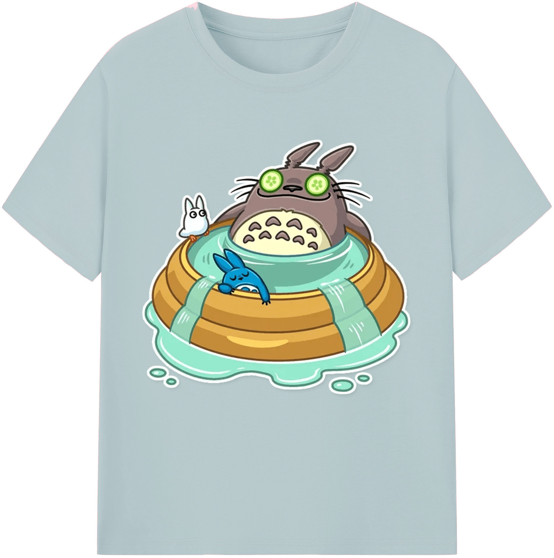 （画像用） となりのトトロ 草壁メイ 草壁サツキ My Neighbor Totoro Satsuki Kusakabe Mei Kusakabe 綿100％半袖Tシャツ（フロントプリント）